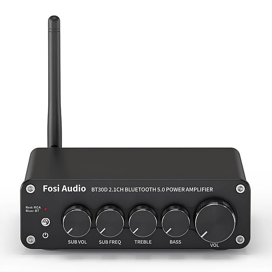 Amplificador de Música Inalámbrico 5.0 Estéreo 2.1 canales 50W x 2+100W – Fosi Audio BT30D