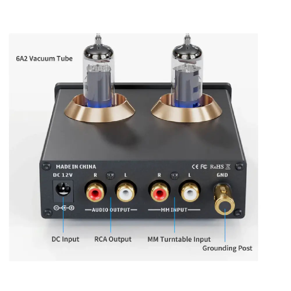 Preamplificador valvular de fono MM de alta fidelidad para giradiscos – Fosi Audio Box X2