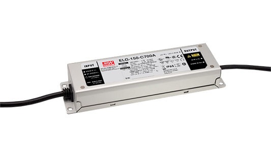Driver LED carcasa metálica corriente PFC opcional DALI150W ELG-150-C - 1400mA - A - Ajuste Potenciómetro (Io)