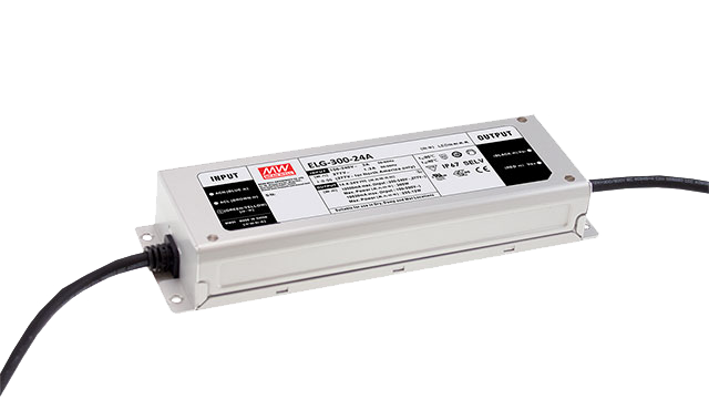 Driver LED carcasa metálica voltaje PFC 300W ELG-300 - 12V
