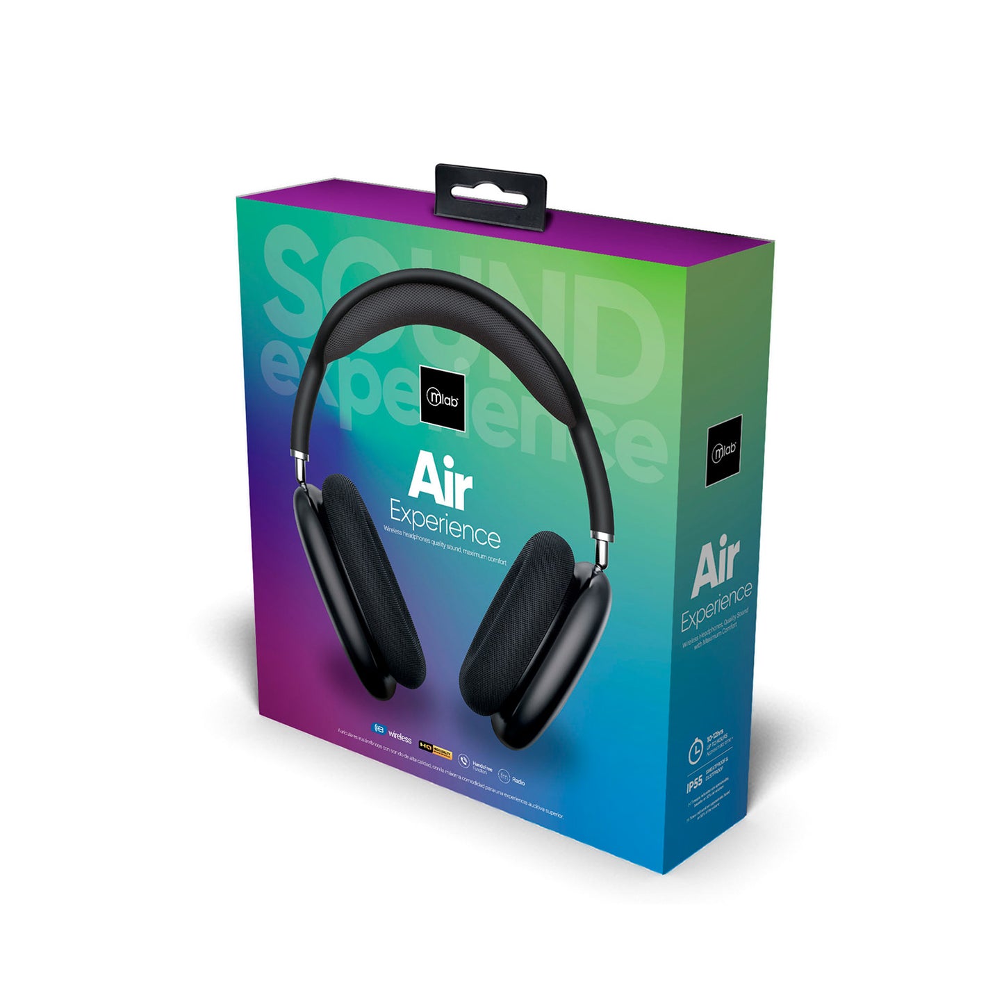 Auriculares Air Experience con Conectividad Bluetooth, Acabado Negro – Mlab