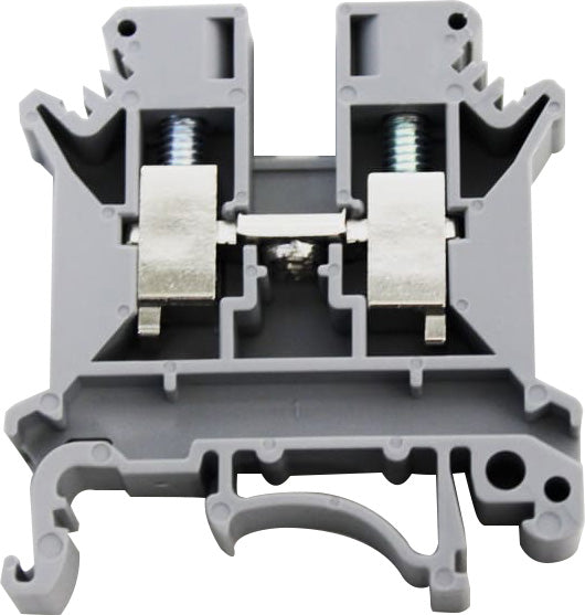 Bornera riel din 6mm² con tornillo de fijación Serie BS 41A - Gris