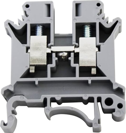 Bornera riel din 6mm² con tornillo de fijación Serie BS 41A - Azul