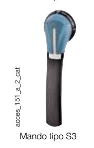 Mando frontal exterior negro IP65 modelo S3