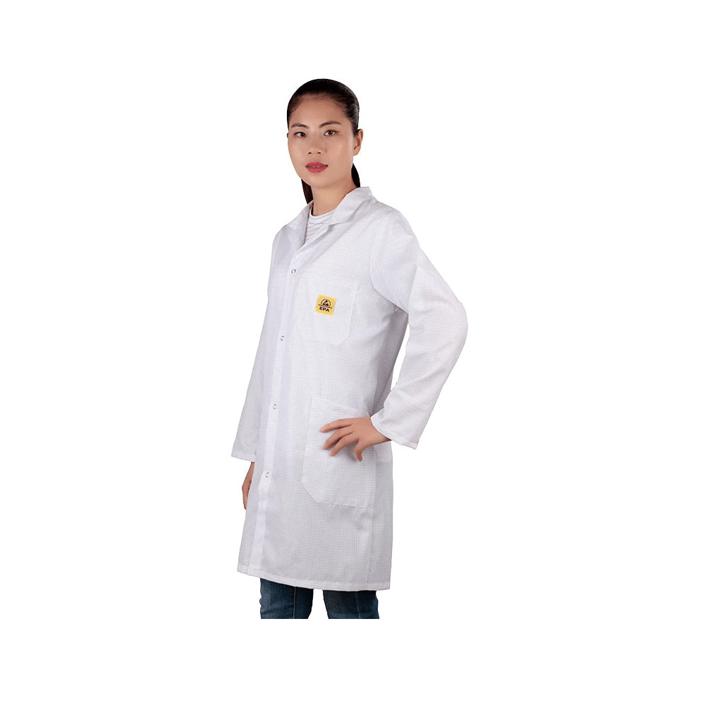Bata ESD – Dimensión S, Tonalidad Blanca