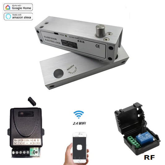Cerradura Electrónica WiFi para Acceso de Puerta Cristalina – Compatible Sonoff