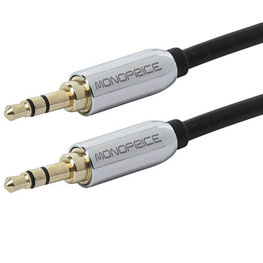 Cable de Audio Jack 3,5mm 1,8m Ambos Extremos Macho Revestimiento Dorado – Monoprice