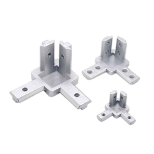 Conector Angular Triple de 3 Direcciones para Perfil 30x30
