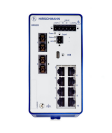 Managed Industrial Switch, 10 Ports in total, 8x 10/100BASE TX / RJ45; 2x 100Mbit/s fiber