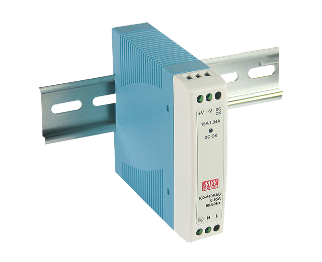 Fuente de poder Riel DIN 10W plástico MDR-10 - 12V