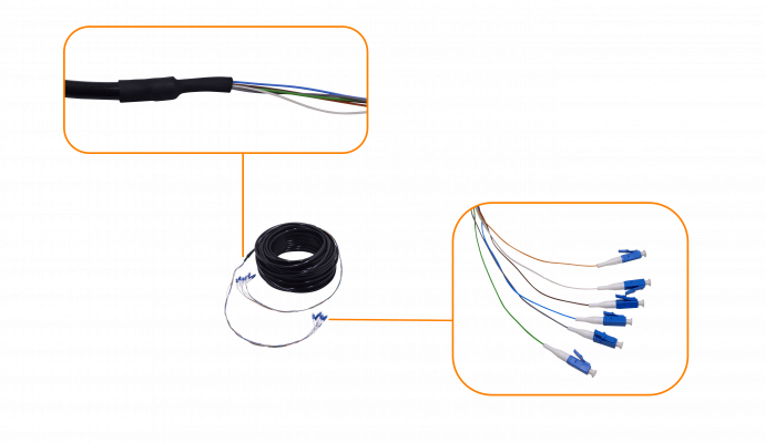 FC-SM-100 UBIQUITI Cable Jumper Exterior 30m 100ft 6-Fibras/LC-LC Monomodo 5,8mm