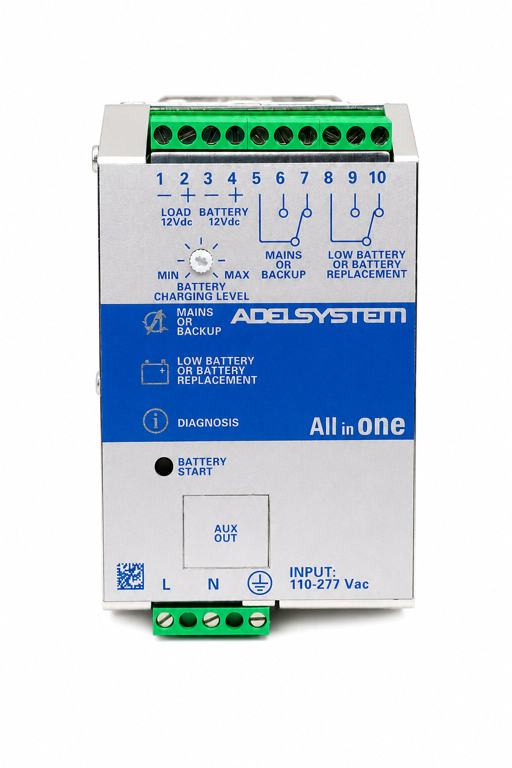 UPS en DC riel din entrada 115~230VAC salida 12V 3A