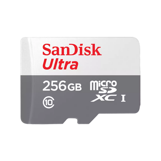 Tarjeta MicroSD 256GB Sandisk UHS-I Velocidad de Lectura 100MB/s