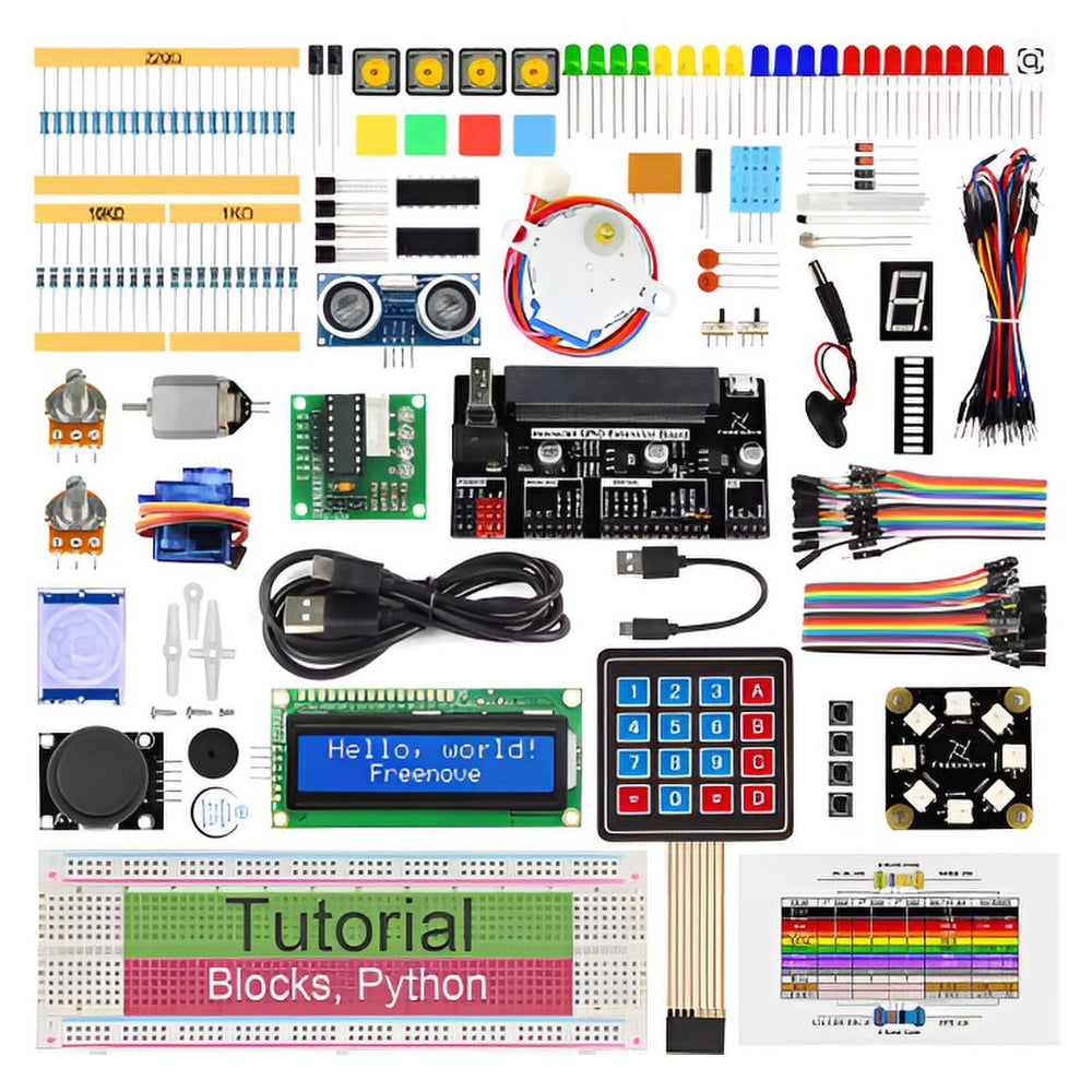Set Educativo Freenove Avanzado para BBC Micro:bit – 224 Componentes, 44 Actividades Prácticas e Instrucciones Detalladas