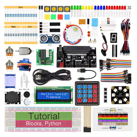 Set Educativo Freenove Avanzado para BBC Micro:bit – 224 Componentes, 44 Actividades Prácticas e Instrucciones Detalladas