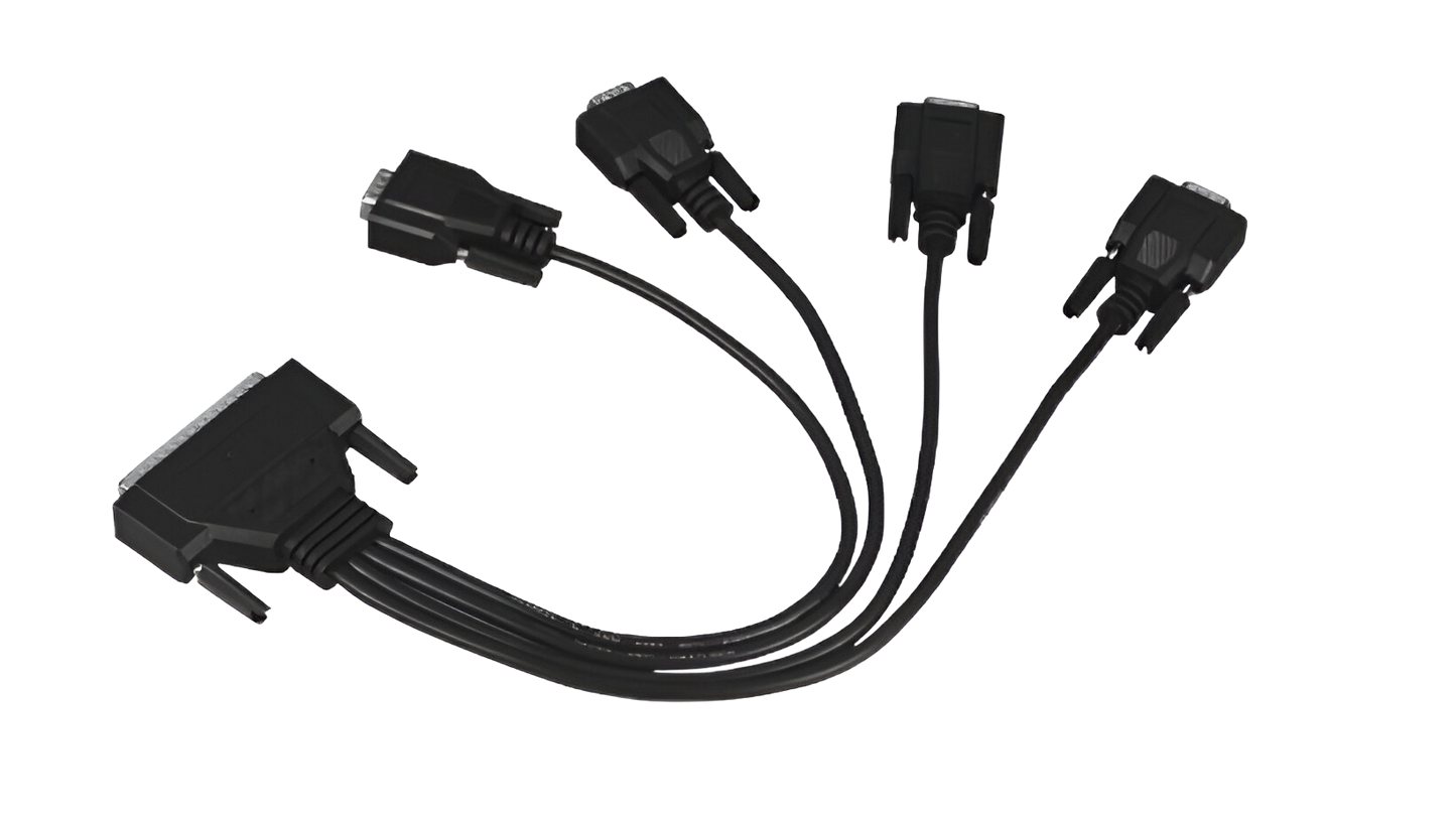 30cm Male DB-37 to 4x Male DB9 Cable
