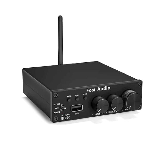 Amplificador de Potencia Sonora Fosi Audio BL20C Conectividad Bluetooth/USB/RCA 160W Estéreo