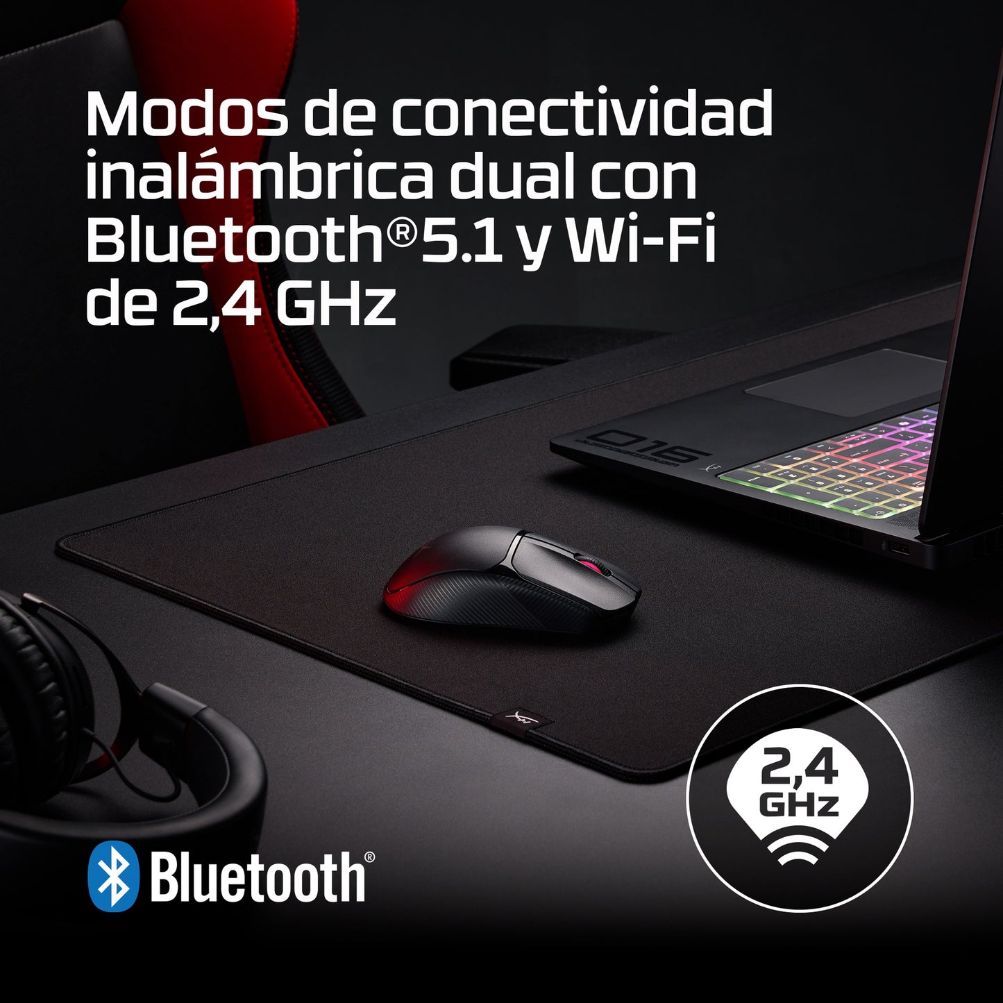 HyperX Mouse Pulsefire Fuse inalambrico