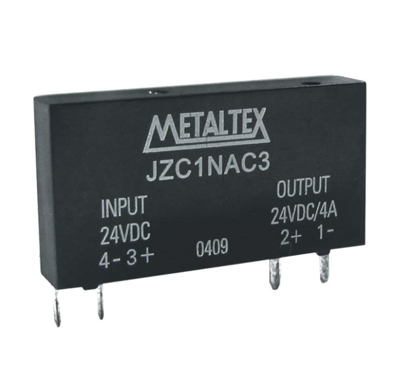 Relé de estado sólido SSR 1 NA 4A control DC serie JZC - 19.2VDC a 28.8VDC