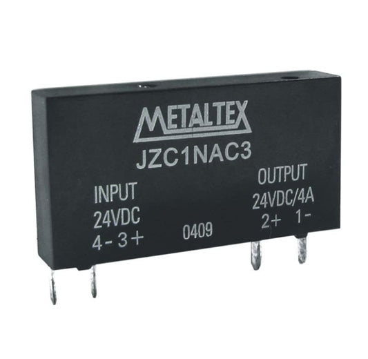 Relé de estado sólido SSR 1 NA 4A control DC serie JZC - 19.2VDC a 28.8VDC