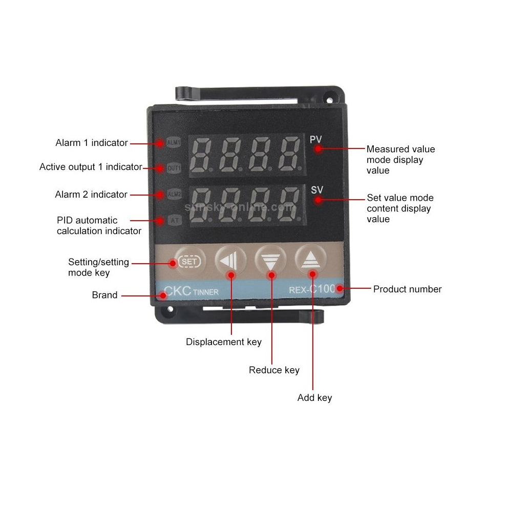Sistema de Regulación Térmica PID Modelo REX-C100