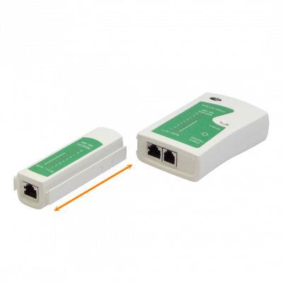 TEST-RED Comprobador de cableado RJ45 RJ11 RJ12 RJ14 RJ25 8p8c 6c6c 6p4c 6p2c NS-468 funciona con pila-9V