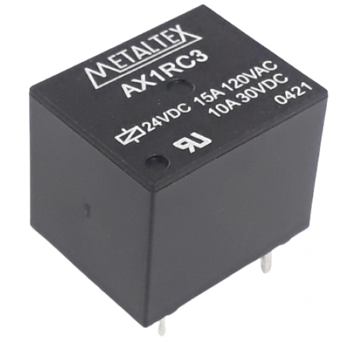 Relé industrial miniatura de potencia SPDT hasta 15A terminales PCB serie AX - 6VDC