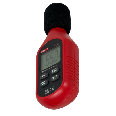 UT-353 UNI-T Sonómetro digital 30-130dB precisión ±1,5dB pantalla LCD incluye 3 pilas AAA UT353
