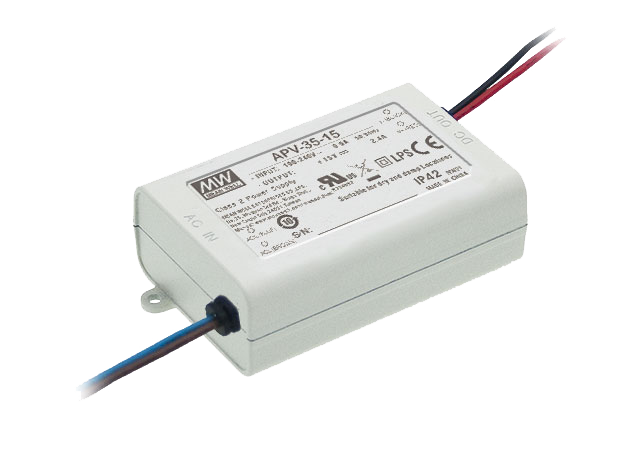 Driver LED plástico voltaje 35W APV-35 - 5V