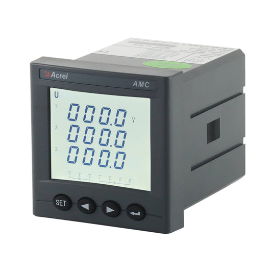 Medidor de energía multifunción compacto RS485 para panel - 72x72mm