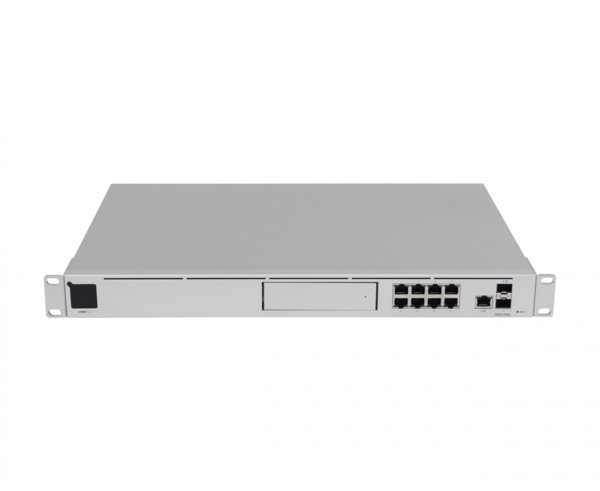 UDM-PRO-LIQ. DE SEGUNDA MANO UBIQUITI 9-1000 2-WAN 2-SFP+10G 1U-Rack 240VAC/USP UniFi Cloud vista 4