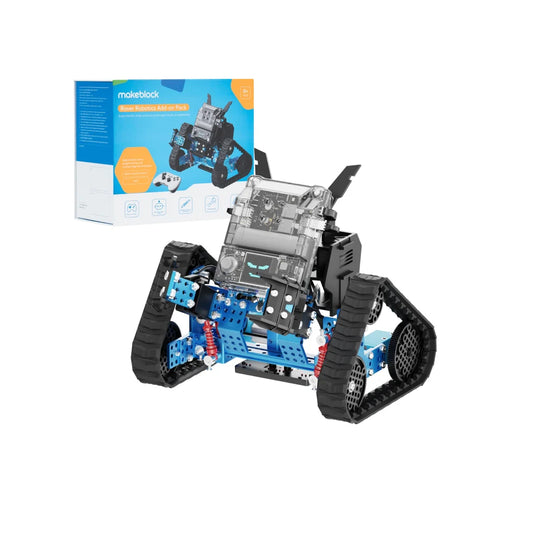 Makeblock mBot2 Rover Kit de Ampliación – Conjunto Robótico Incluye Orugas, Servomotores y Módulo de Mando para mBot2
