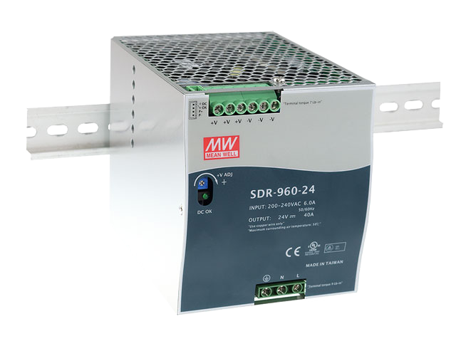Fuente de poder Riel DIN 960W metal SDR-960 - 24V