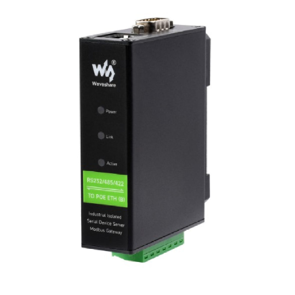 Adaptador de Comunicación Serie RS232 / RS485 / RS422 hacia Ethernet con Alimentación PoE