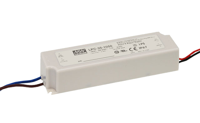Driver LED plástico corriente 35W LPC-35 - 1050mA (comúnmente usado)