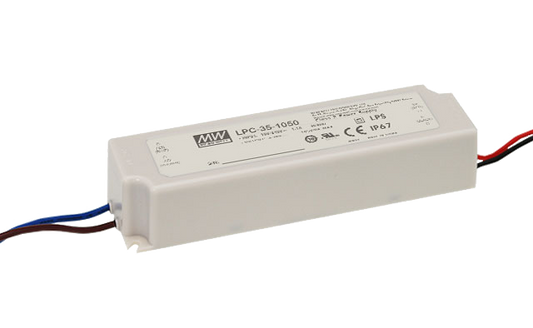 Driver LED plástico corriente 35W LPC-35 - 1050mA (comúnmente usado)