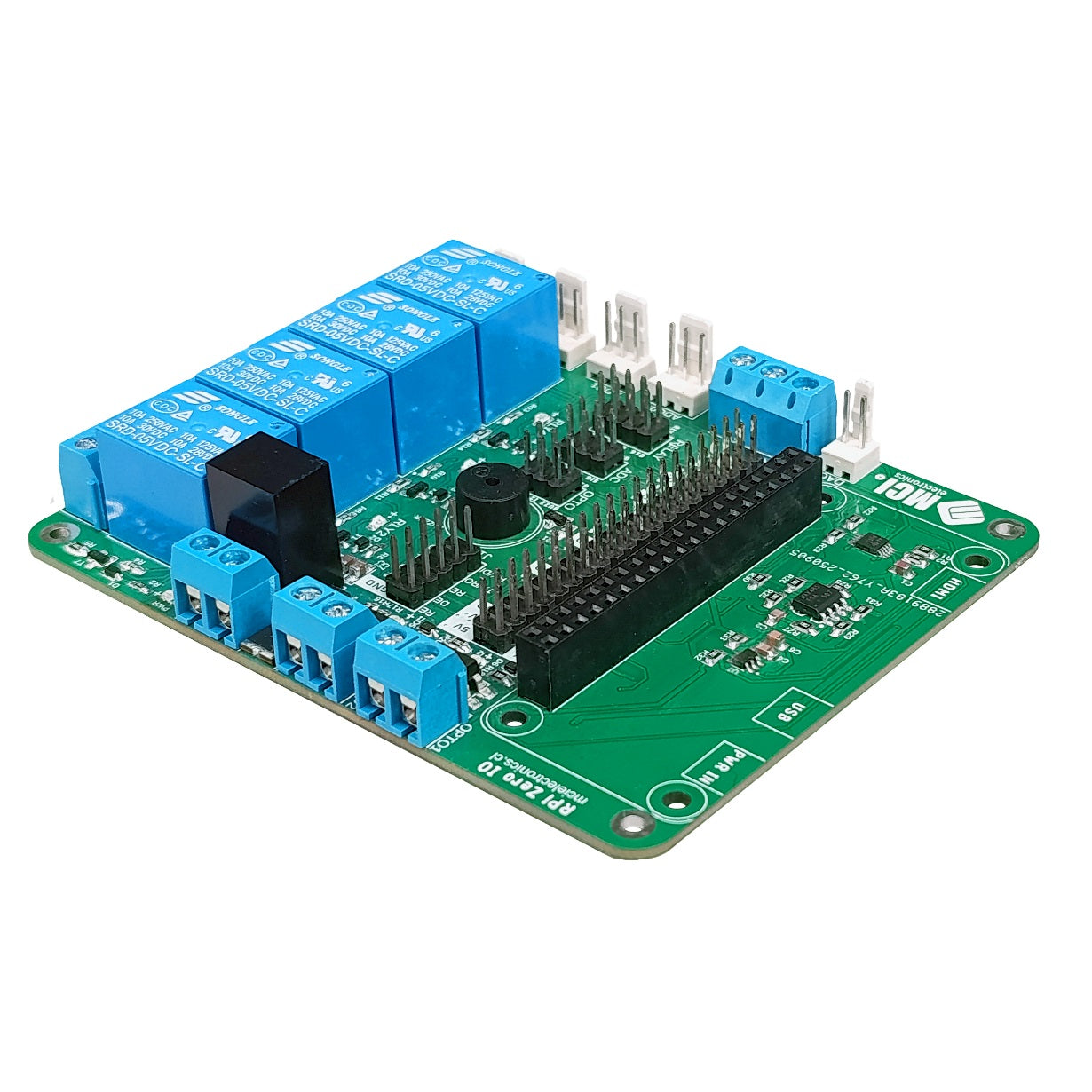 Expansión IO para Raspberry Pi Zero 2 W – Placa con Relés, Conversor ADC, Interfaz RS-485 e Ingresos 24V