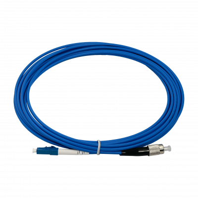 JBSLF5. LSZH Blindado 5mt LC-FC SM Simplex Jumper Cable Fibra 3.0mm 9/125um