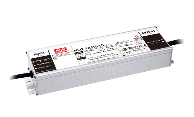 Driver LED carcasa metálica voltaje 185W HLG-185H - AB - Ajuste Potenciómetro (Io) + 3 en 1 - 20V