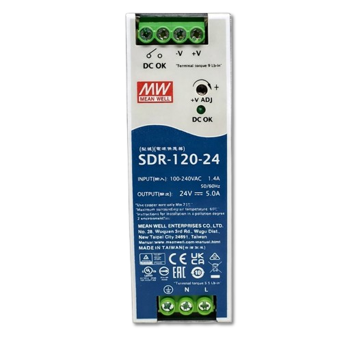 Fuente de poder Riel DIN 120W metal SDR-120 - 12V