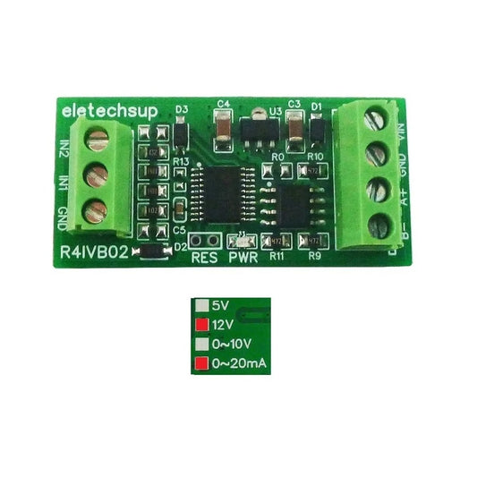 Interfaz Modbus RTU RS485 con Capacidad para 2 Canales de Entrada de Señal 0/4 a 20mA