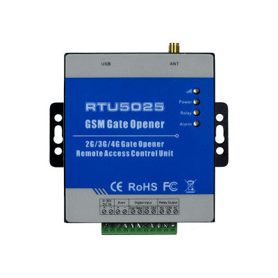 RTU-5025. Controlador de acceso 4G 1-SIM 2-NA/NC 1-sirena mini-USB-H 1A 9-36 VCC