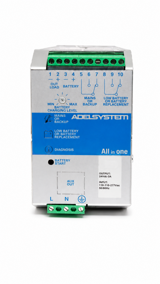 UPS en DC riel din entrada 115~230VAC salida 24V 3A
