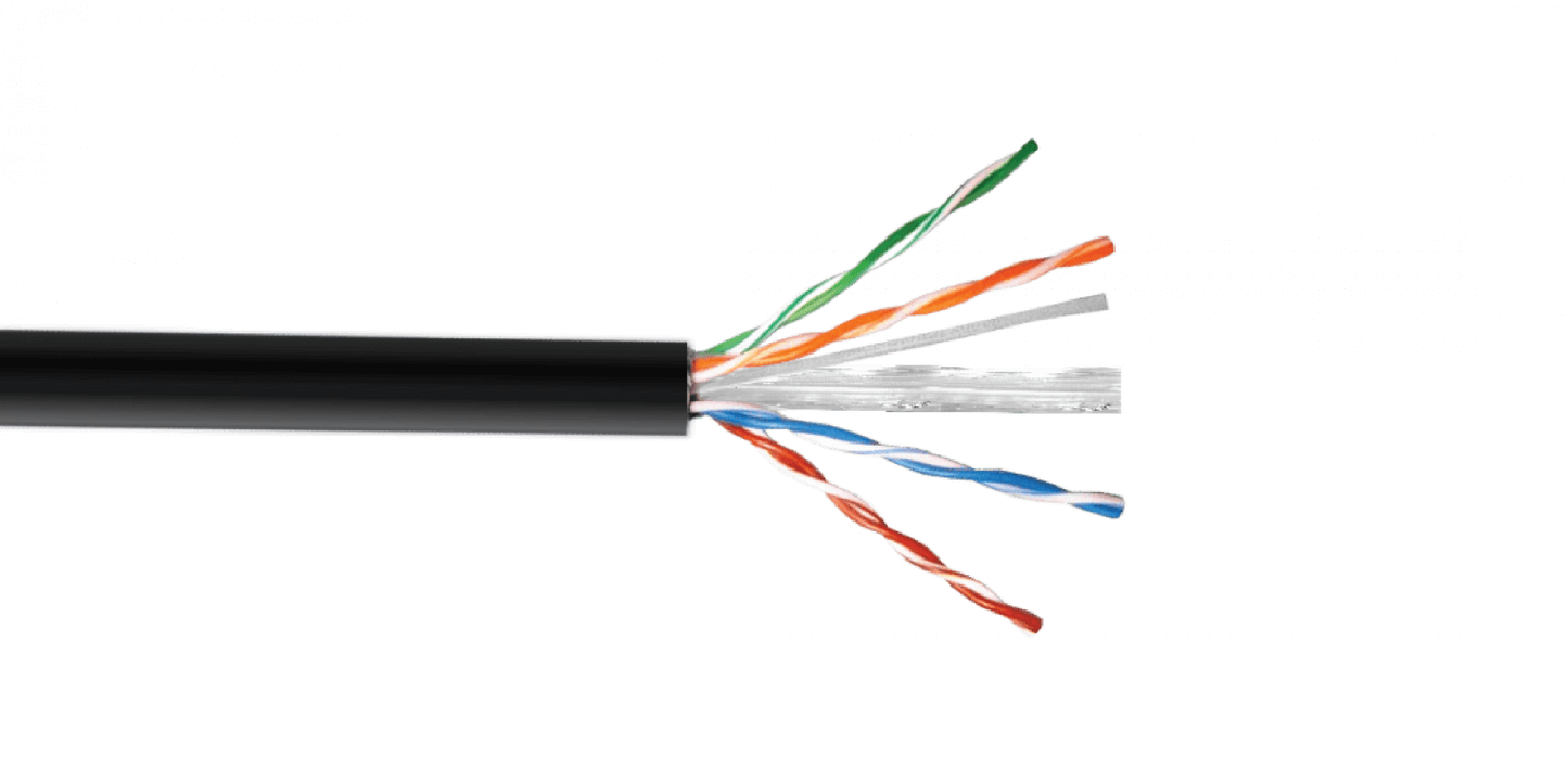 CBXR-UN3 LINKCHIP 0,57mm sim-Cat6 PE Exterior Negro Cable UTP 305mt Cobre Sólido