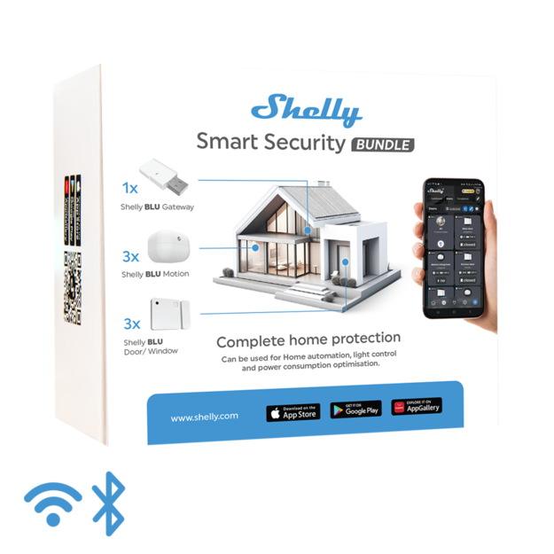 Paquete de seguridad inteligente Shelly - Bundle XL