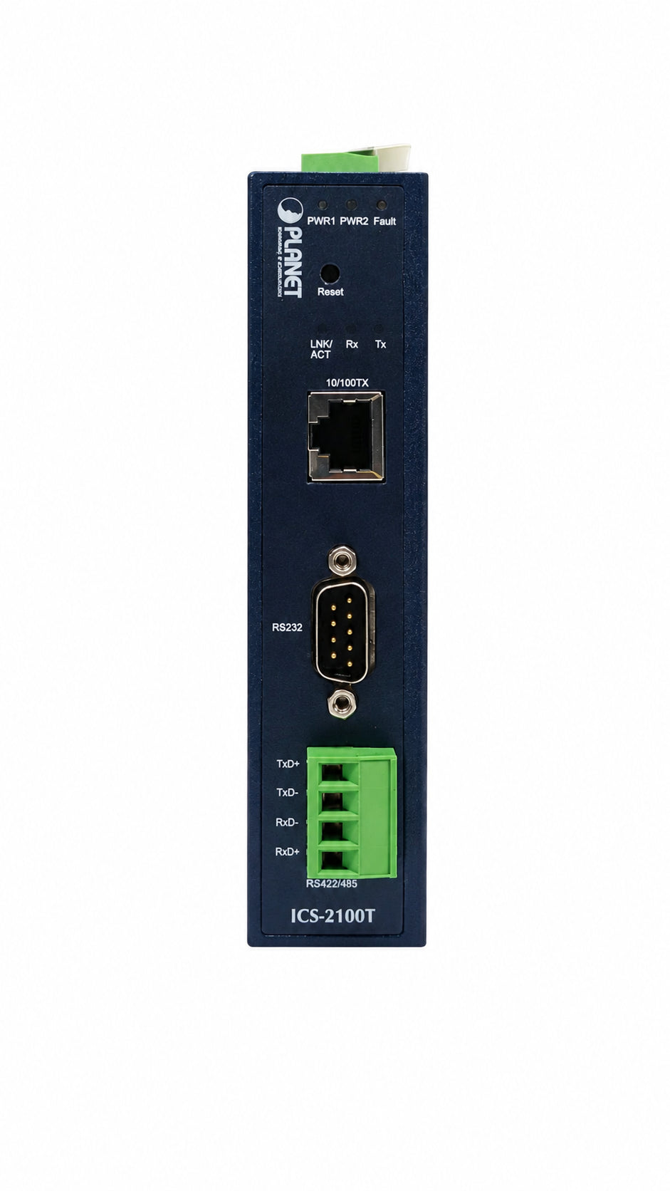 Servidor de Dispositivo Serie Industrial RS232/RS422/RS485 de 1 Puerto (1 x 10/100TX, -40~75 Grados C)