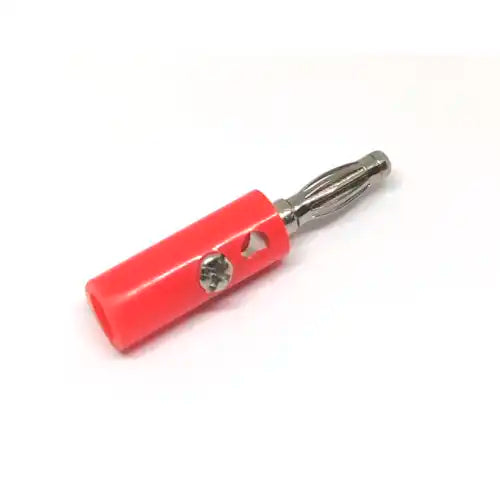 Conector Bala 4mm Tipo Macho Rojizo