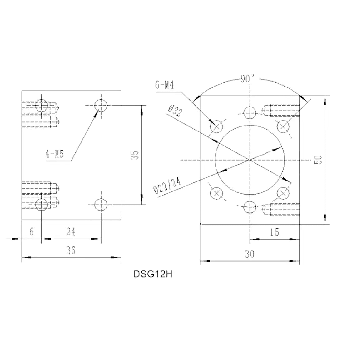 DSG12 Envolvente protectora de tuerca de rosca SFU