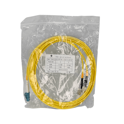 JFSLF3. Cable puente de fibra óptica monomodo SM dúplex de 3 metros con conectores LC a FC, núcleo de 9/125 µm y cubierta LSZH (libre de halógenos)
