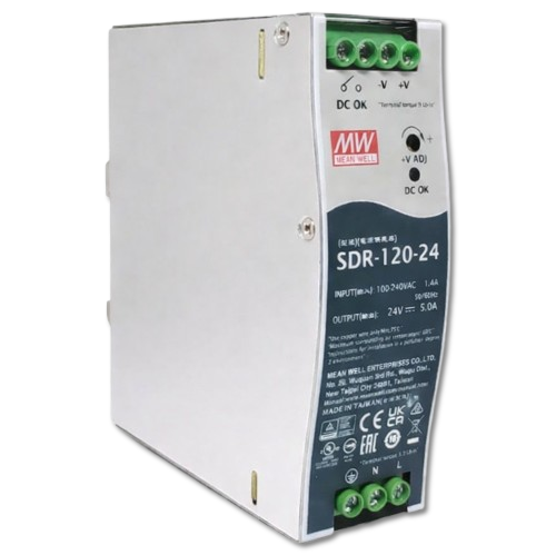 Fuente de poder Riel DIN 120W metal SDR-120 - 24V